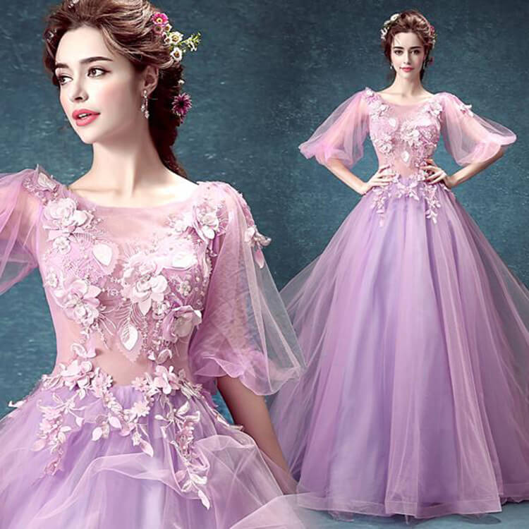 Top 20 mẫu váy cưới màu tím ấn tượng nhất mùa cưới hiện nay  Cô dâu Mẫu  váy Màu tím