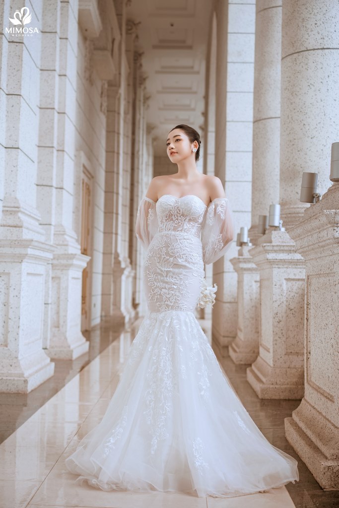 Váy cưới đẹp cho cô dâu bầu bụng bự 80kg tại Thủ Đức